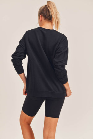 22 Star Pullover (Black) - ClassyQueen_Boutique