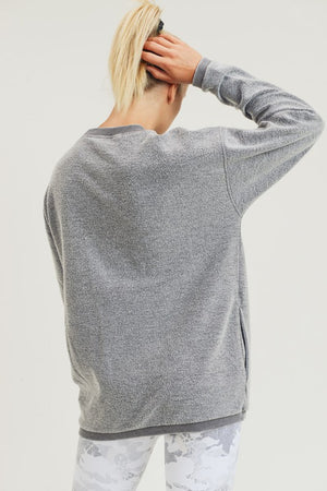 Fuzzy Mineral-Washed Pullover - ClassyQueen_Boutique
