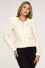 Leather + Lace Blazer Jacket
