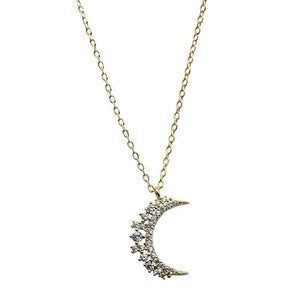 
            
                Load image into Gallery viewer, 14K Gold Sparkly Luna Necklace
            
        