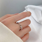 S925 Sterling Silver Sparkly Zircon Stackable Ring