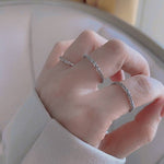 Sparkly Stacked Ring S925 Sterling Silver