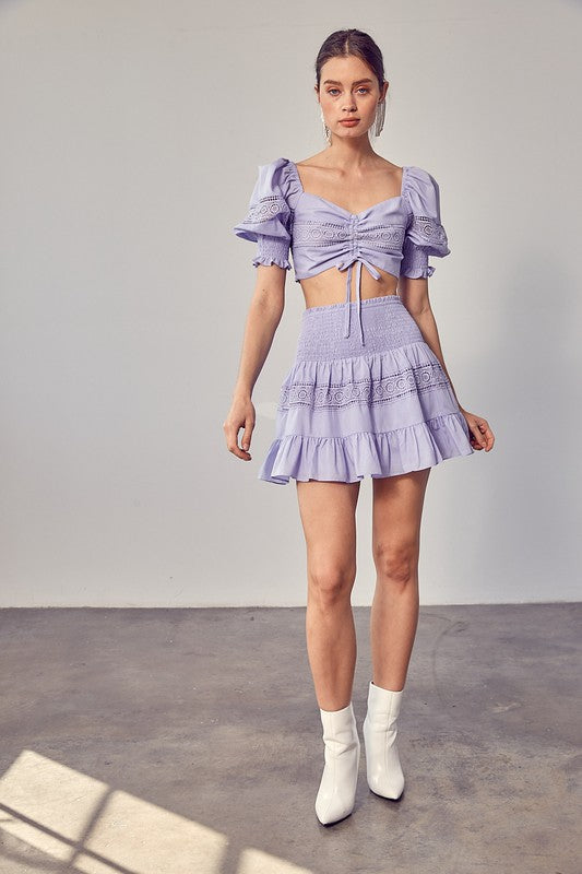 Lace Trim Skirt