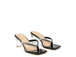 Crystal Block Heel Sandals