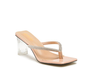 Crystal Block Heel Sandals