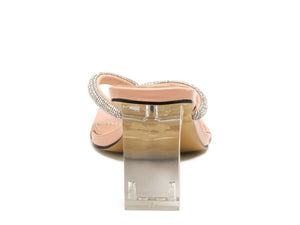 Crystal Block Heel Sandals