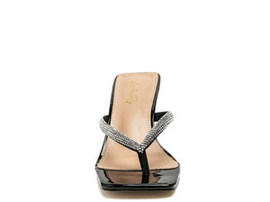 Crystal Block Heel Sandals