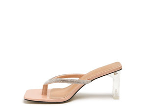 Crystal Block Heel Sandals