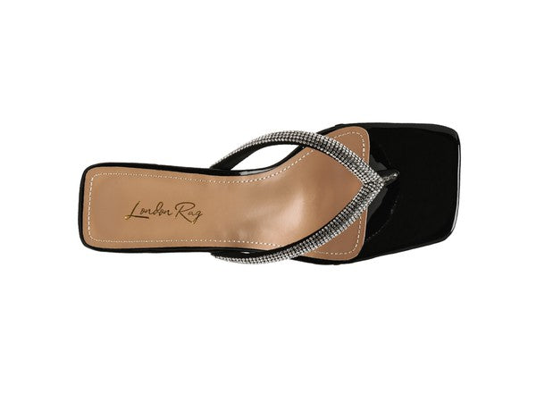 Crystal Block Heel Sandals