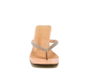 Crystal Block Heel Sandals