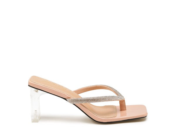 Crystal Block Heel Sandals