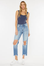 Shark Bite Mom Jeans