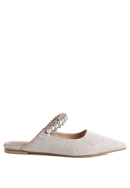 
            
                Load image into Gallery viewer, GEODE Mary Jane Cutout Embellished Mules
            
        