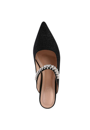 
            
                Load image into Gallery viewer, GEODE Mary Jane Cutout Embellished Mules
            
        