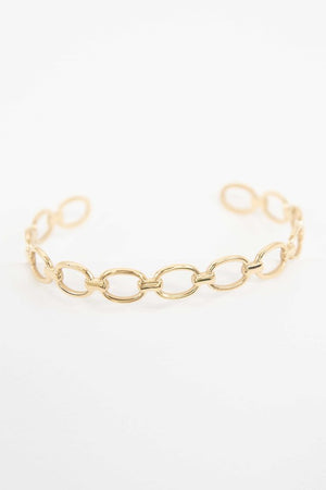Oval Link Cuff Bracelet