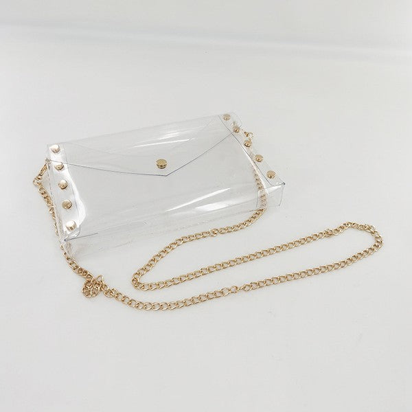 
            
                Load image into Gallery viewer, Clear Crossbody Clutch Bag
            
        
