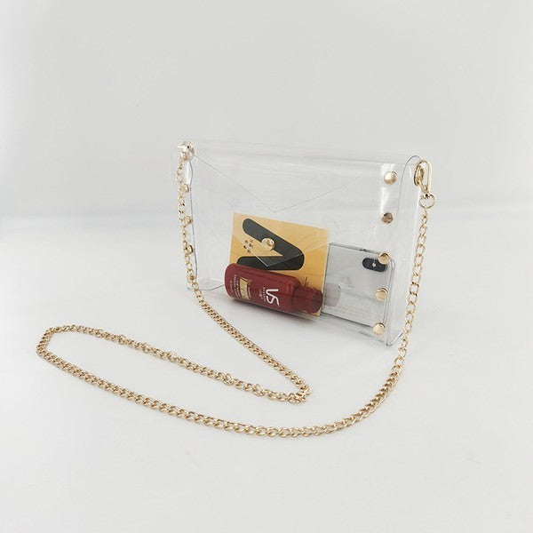 
            
                Load image into Gallery viewer, Clear Crossbody Clutch Bag
            
        