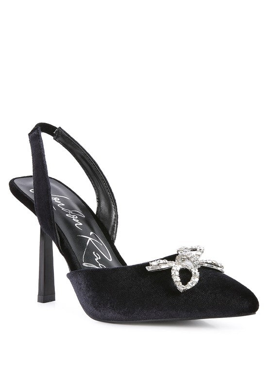 Firebird Velvet Slingback Mules