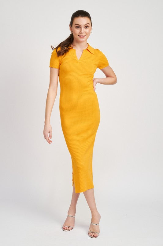 Collared Midi Dress