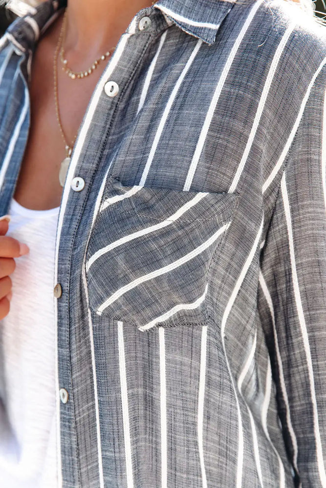 Summer Blues Shirt Dress Cover Up
