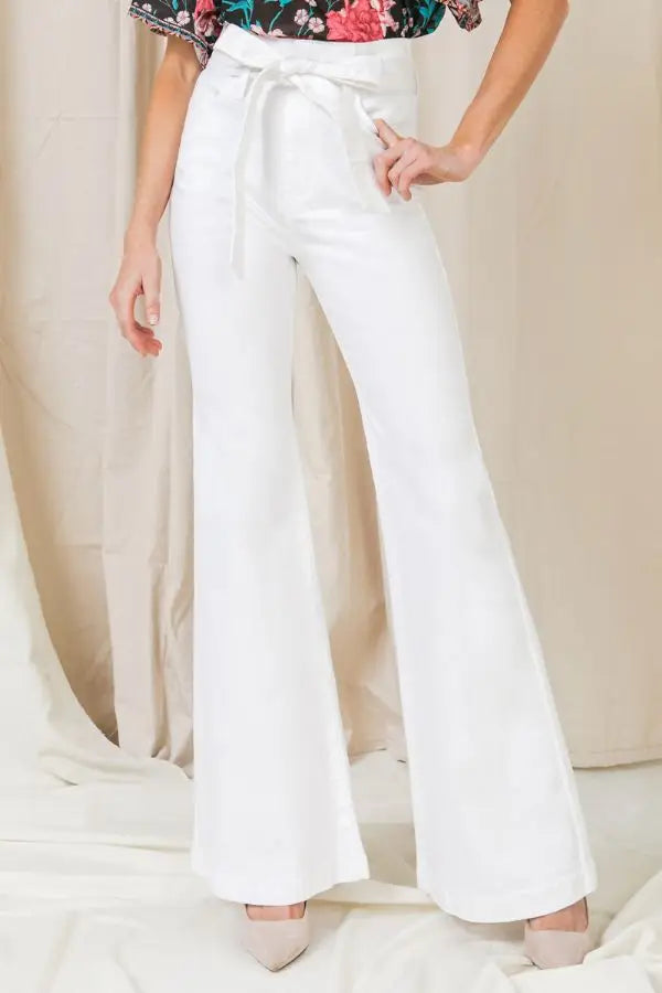 CQ Bell Bottom Jeans (White)