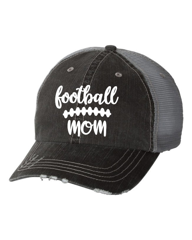 Football Mom Distressed Hat - ClassyQueen_Boutique