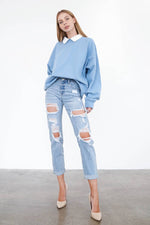 Slim Boyfriend Jeans - ClassyQueen_Boutique