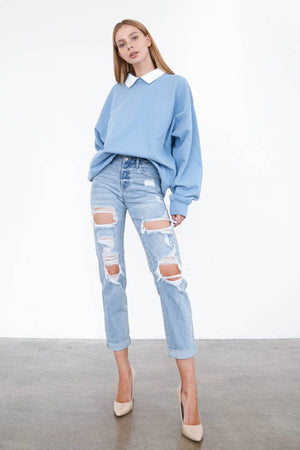 Slim Boyfriend Jeans - ClassyQueen_Boutique