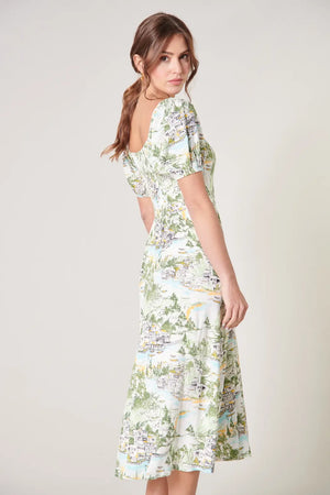 Francine Toile Alessi Midi Dress