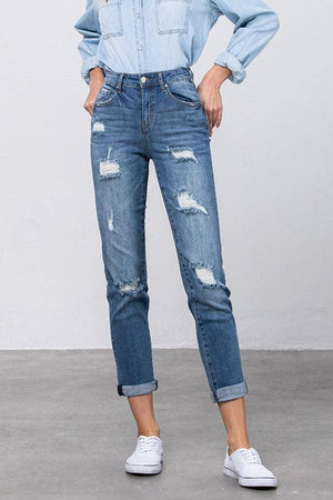 Slim Fit Boyfriend Jeans (True Blue)