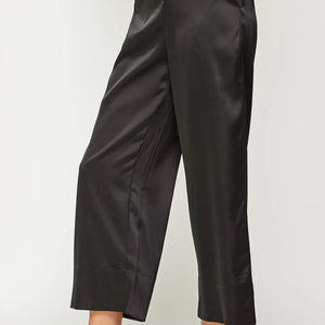 Satin Sheen Cropped Dress Pant