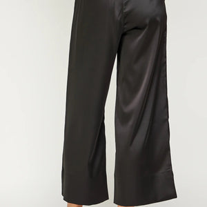 Satin Sheen Cropped Dress Pant