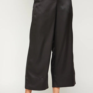 Satin Sheen Cropped Dress Pant