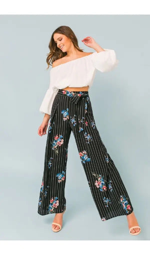 Floral Wide Leg Pants