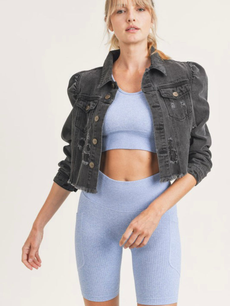 Shania Distressed Denim Jacket - ClassyQueen_Boutique