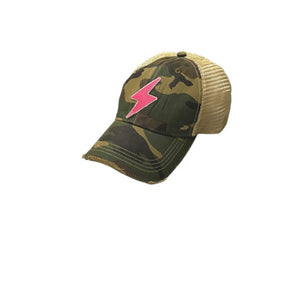 Pink Bolt Cap - ClassyQueen_Boutique